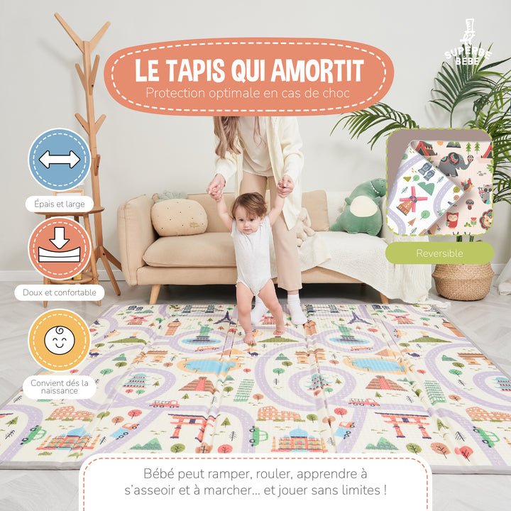 Tapis de Jeu en mousse, épais et pliable - Superbe Bébé#couleur_monuments