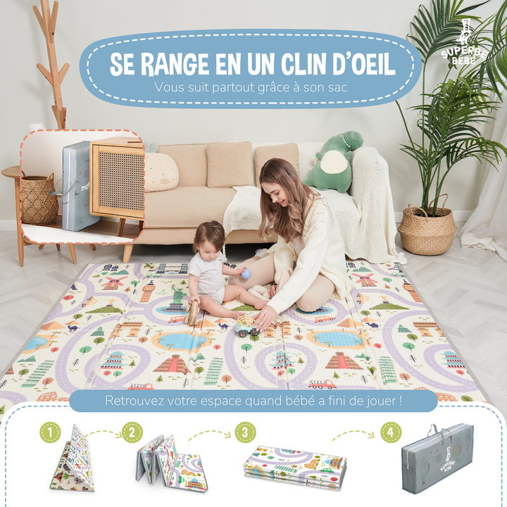 Tapis de Jeu en mousse, épais et pliable - Superbe Bébé#couleur_monuments