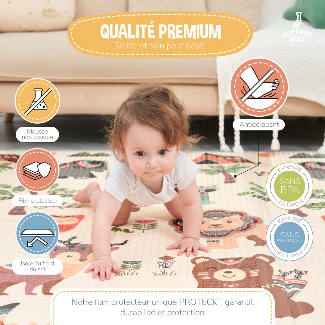 Tapis de Jeu en mousse, épais et pliable - Superbe Bébé#couleur_monuments