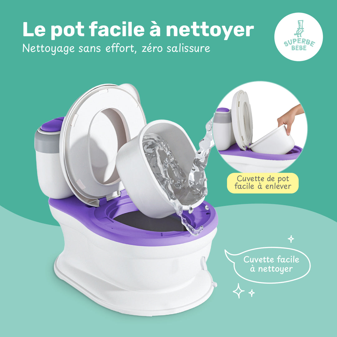 Pot bébé réaliste avec bruit de chasse#couleur_violet