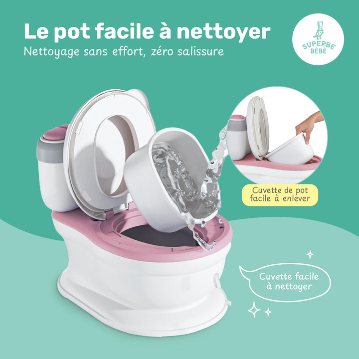 Pot bébé réaliste avec bruit de chasse#couleur_rose