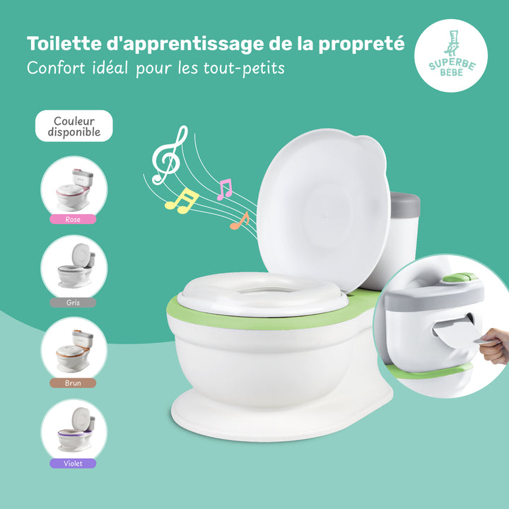 Pot bébé réaliste avec bruit de chasse#couleur_vert