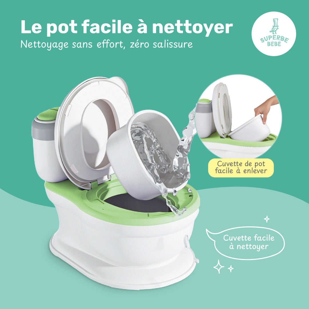 Pot bébé réaliste avec bruit de chasse#couleur_vert