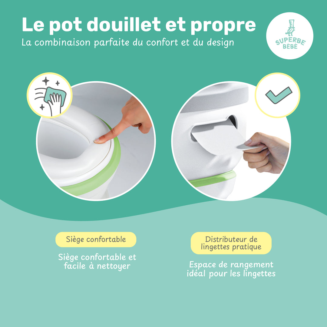 Pot bébé réaliste avec bruit de chasse#couleur_vert