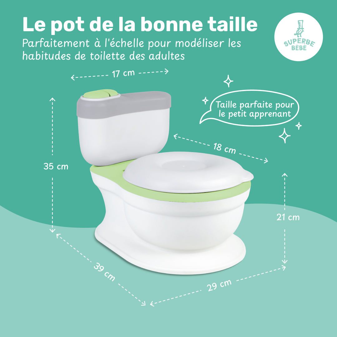 Pot bébé réaliste avec bruit de chasse#couleur_vert