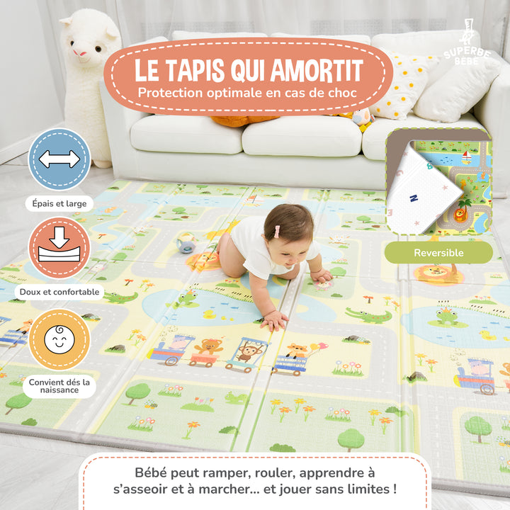 Tapis de Jeu en mousse, épais et pliable - Superbe Bébé#couleur_road