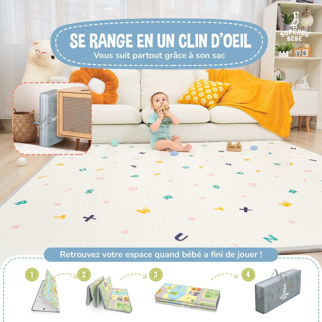 Tapis de Jeu en mousse, épais et pliable - Superbe Bébé#couleur_road