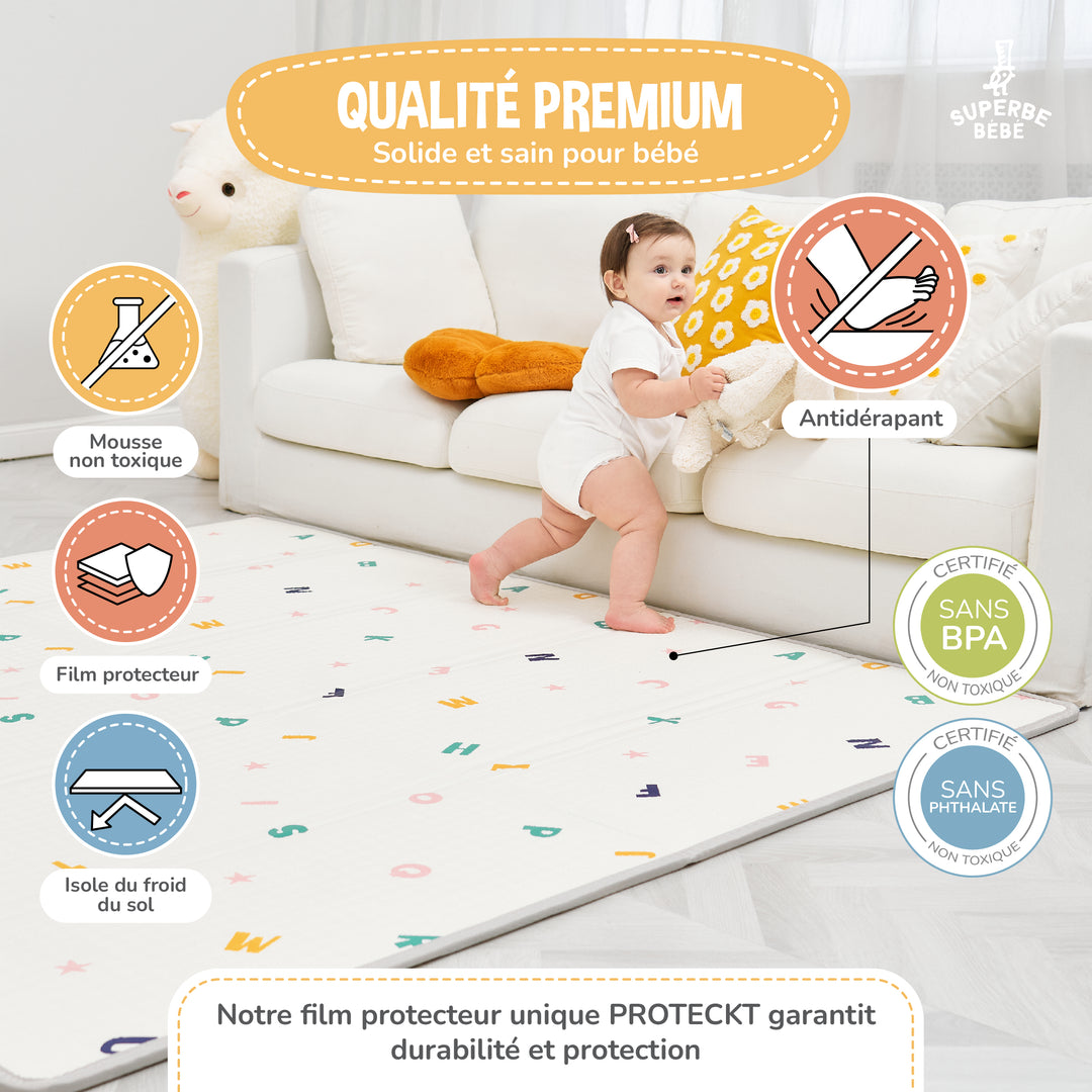 Tapis de Jeu en mousse, épais et pliable - Superbe Bébé#couleur_road