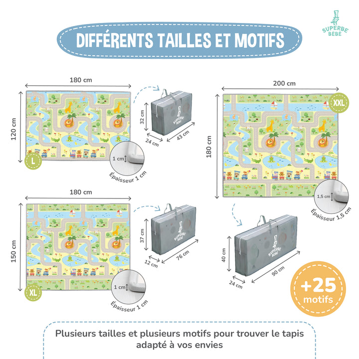 Tapis de Jeu en mousse, épais et pliable - Superbe Bébé#couleur_road