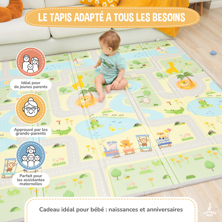 Tapis de Jeu en mousse, épais et pliable - Superbe Bébé#couleur_road