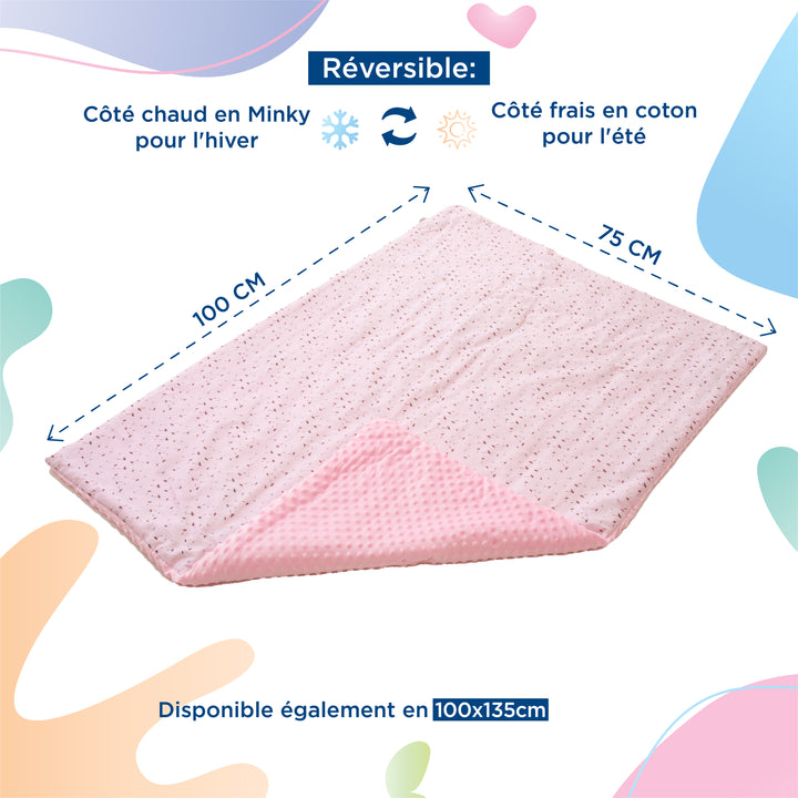 Couverture en Coton et Minky#couleur_dandelion