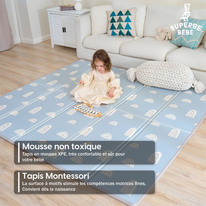 Tapis de Jeu en mousse, épais et pliable - Superbe Bébé#couleur_rainbow-sky