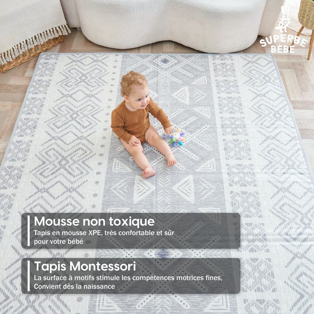 Tapis de Jeu en mousse, épais et pliable - Superbe Bébé#couleur_nordic