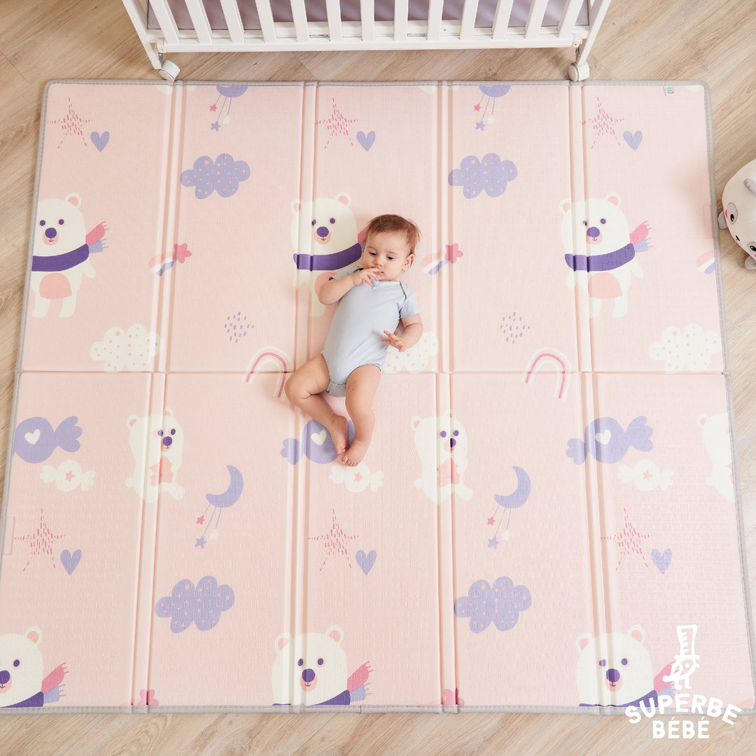 Tapis de Jeu en mousse, épais et pliable - Superbe Bébé#couleur_pink-panda