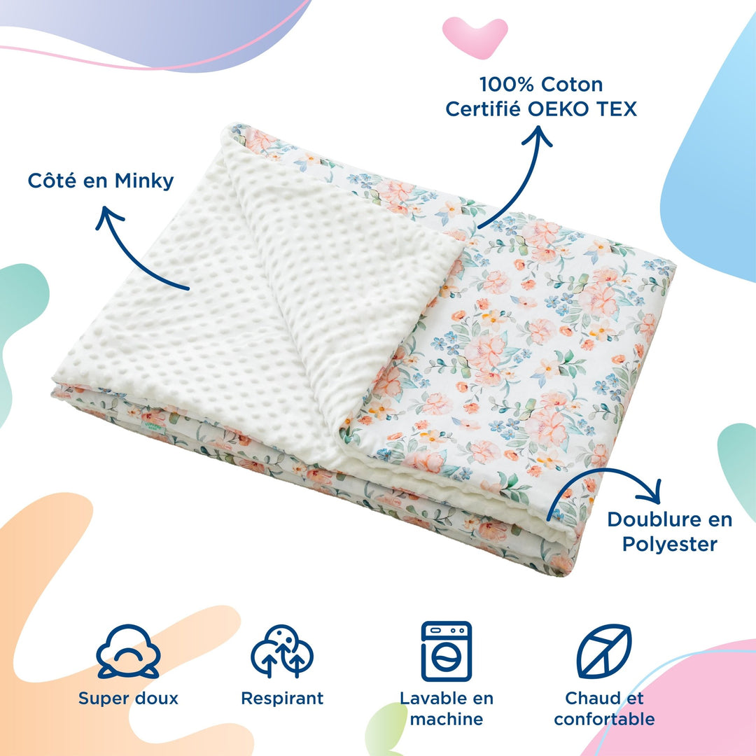 Couverture en Coton et Minky#couleur_pippin