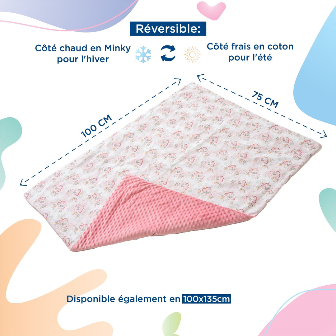 Couverture en Coton et Minky#couleur_magical-forrest