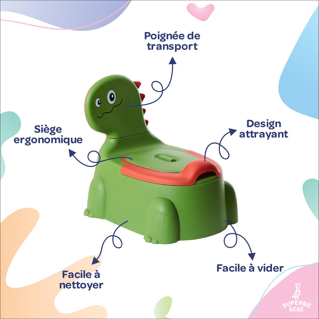 Pot bébé d'apprentissage de la propreté - DINO#couleur_vert