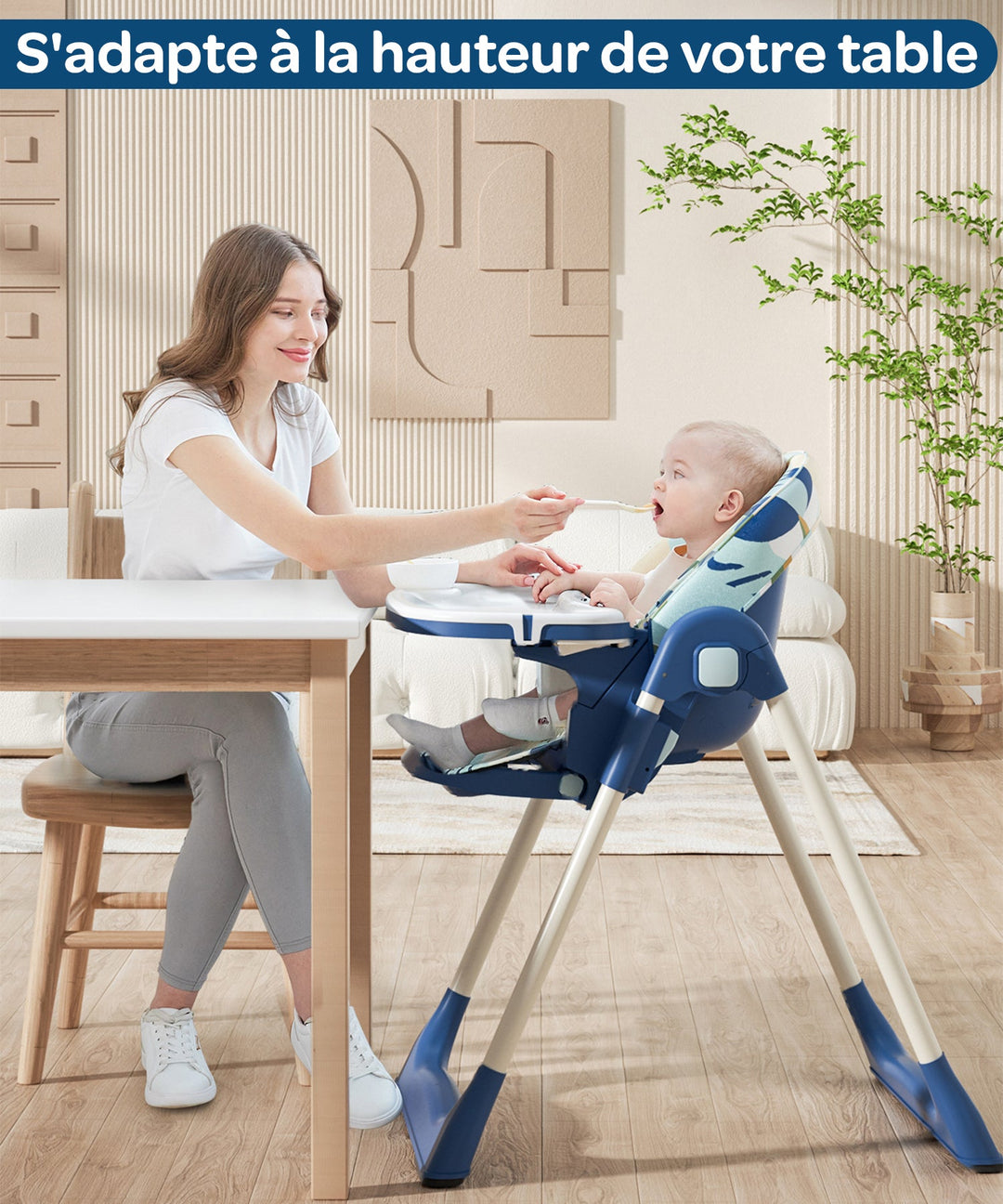 Bavoir intégral bébé et chaise haute - 2 coloris
