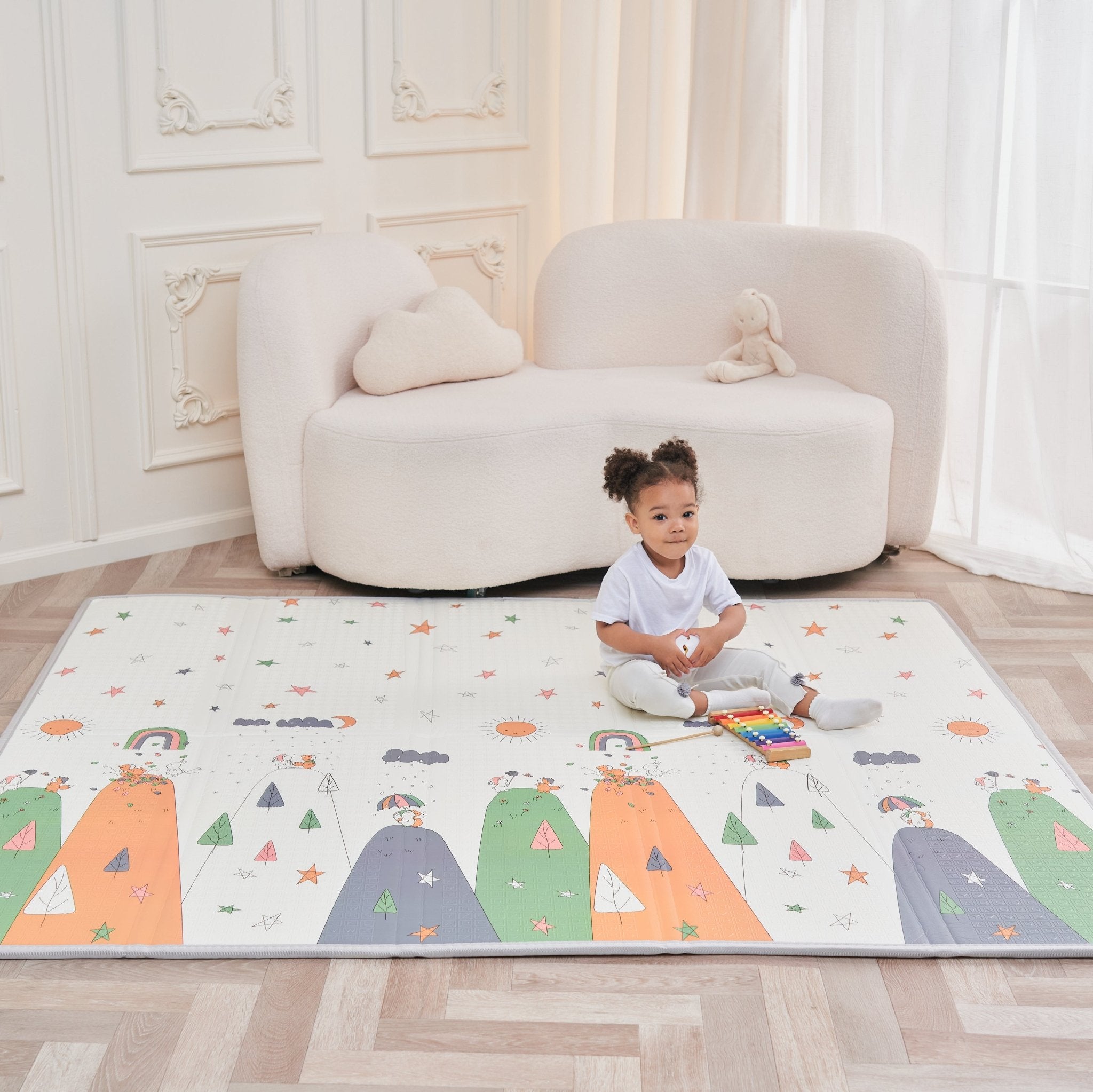 Activity-board Tapis de jeu pour bébé, tapis de jeu pliable, tapis